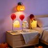 Cute Ghost Figurine with LED Ghost Balloon Warm Night