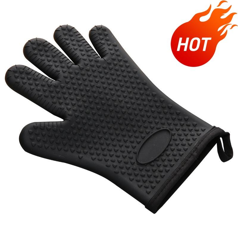 Anti-scald Microwave Gloves High-temperature Resistant Oven Gloves Baking Gloves Silicone Heat-insulating Gloves Baking Utensils