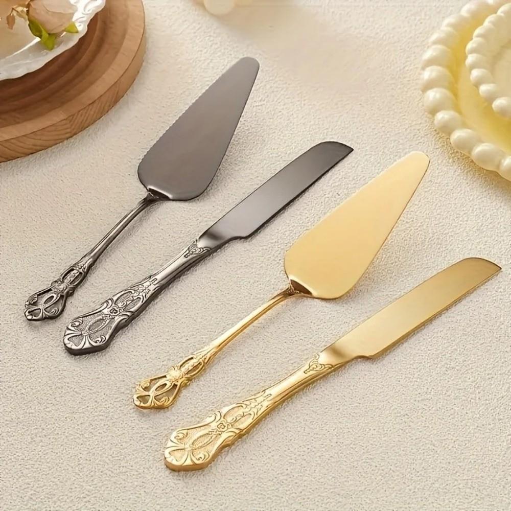 2 ks Nerezová sada stěrek na dorty Servírovací lopatka na zdobené dorty Vintage lopatka na dorty Pro palácové večírky