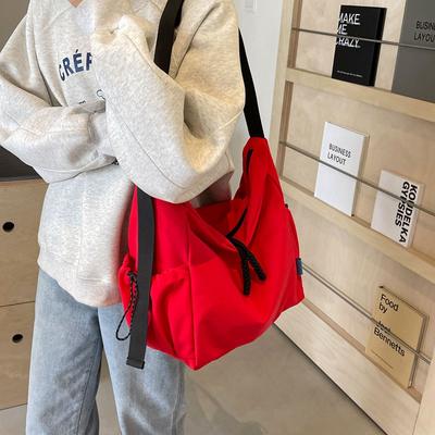 Canvas Large-capacity Fashion Casual Bag 2025 Spring New Versatile Shoulder Messenger Bag Dumpling Bag