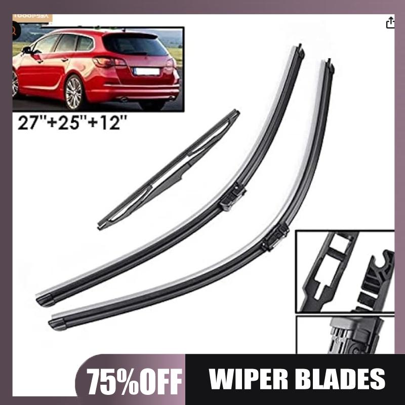 Suitable for Buick Yinglang GT Yinglang XT front and rear wipers 27 inches + 25 inches + 12 inches front and rear wipers чёрный
