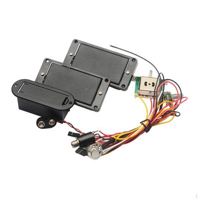 Active HH Guitar Pickup with 1T1V Circuit,Replaces Repair Musical Instrument 3 Way Switch 81/85