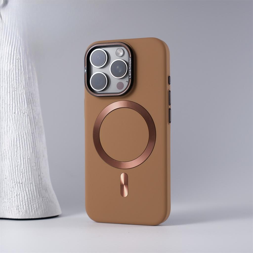 Applicable To Apple 17 Matte Skin Feeling Magnetic Suction Apple 16 Promax Lens Bracket Advanced Sense Anti Fall Mobile Phone Case 15