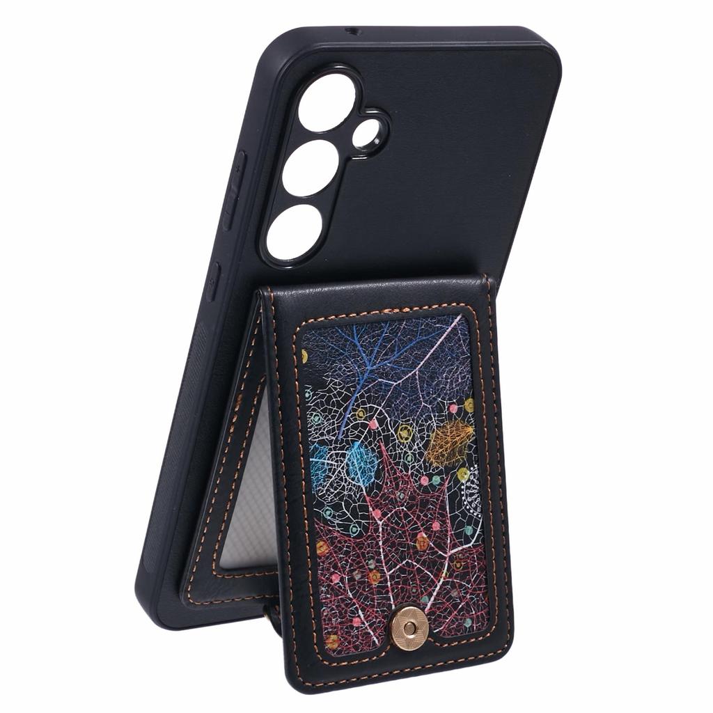 For Samsung Galaxy A55 5G Phone Case with Galaxy Card Bag Kickstand RFID Blocking