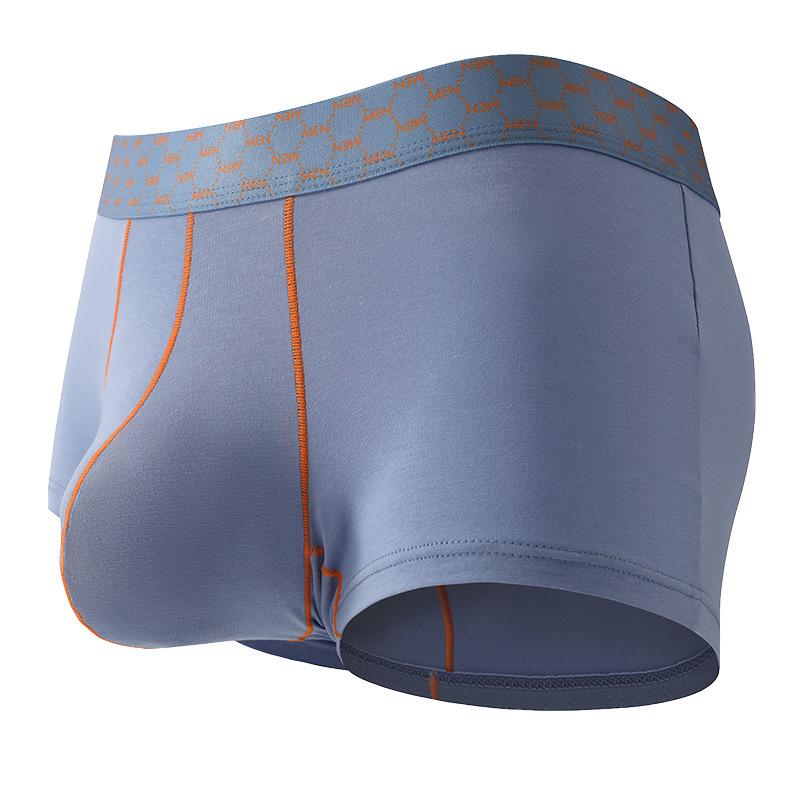 Men's Color Block Low-Rise Boxer Briefs - Cotton Sports Fitness Underwear