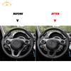 Car Sticker For Benz Smart 453 Fortwo 2016- Carbon Fiber Steering Wheel Decoration Cover Trim Car Accessories