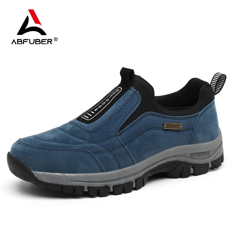 Classic Outdoor Men Sneakers Spring Slip On Casual Shoes Breathable Suede Leather Shoe Anti-skid Walking Shoe Hot Sale Footwear