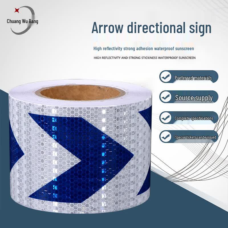 Chuangwubang Reflective Arrow Warning Safety Tape