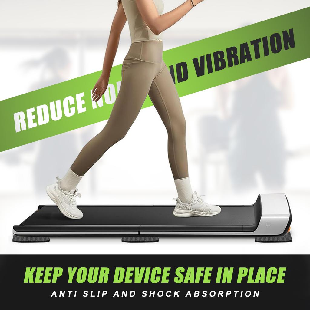 6Pcs Silicone Treadmill Mat Anti Vibration Exercise Equipment Mat Noise Reduction Walking Pad Anti Slip Treadmill Pad for Gym