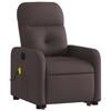 Vidaxl Lift Recliner Massage Chair, Reclining, Dark Brown, Fabric