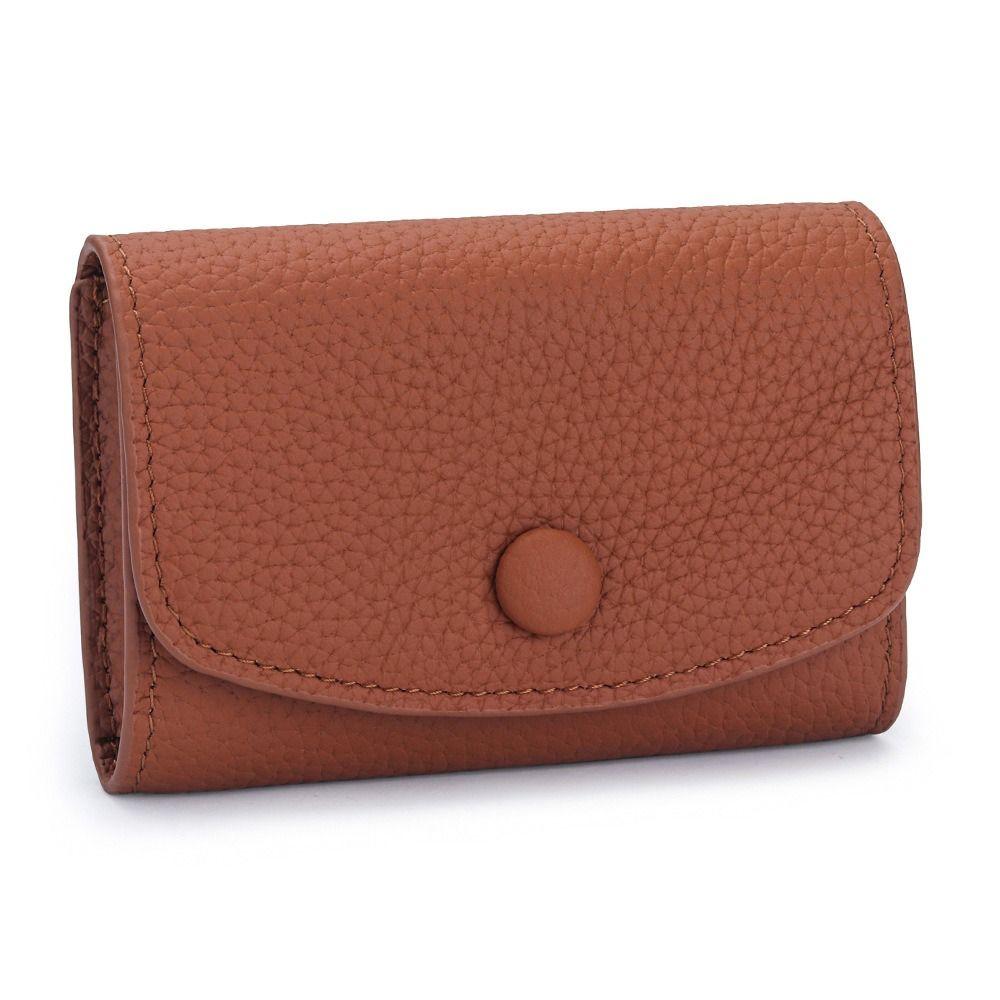 Fashion Short Style Genuine Leather Wallet Compact Size Large Capacity Coin Purse Simple Foldable Card Holder For Men and Women