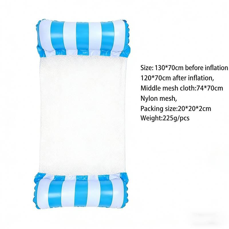 Inflatable Floating Water Hammock Foldable Lounger Portable Floating Bed Floating Row For Pool Beach