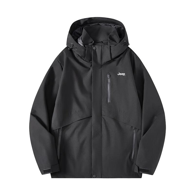 JEEP Unisex Lightweight Hooded Hiking Jacket L