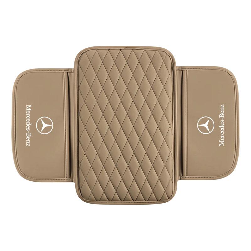 Leather Car Armrest Mat Tissue Boxes Height Pad Armrest Box For Mercedes Benz AMG W204 W203 W212 W211 W124 W210 GLC GLE E CLA GLA W205 W211 W213