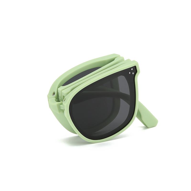 

New Children s Folding Sunglasses For Boys And Girls Polarized Ultraviolet Resistant Outdoor Stylish Sunglasses 23047 зелёный