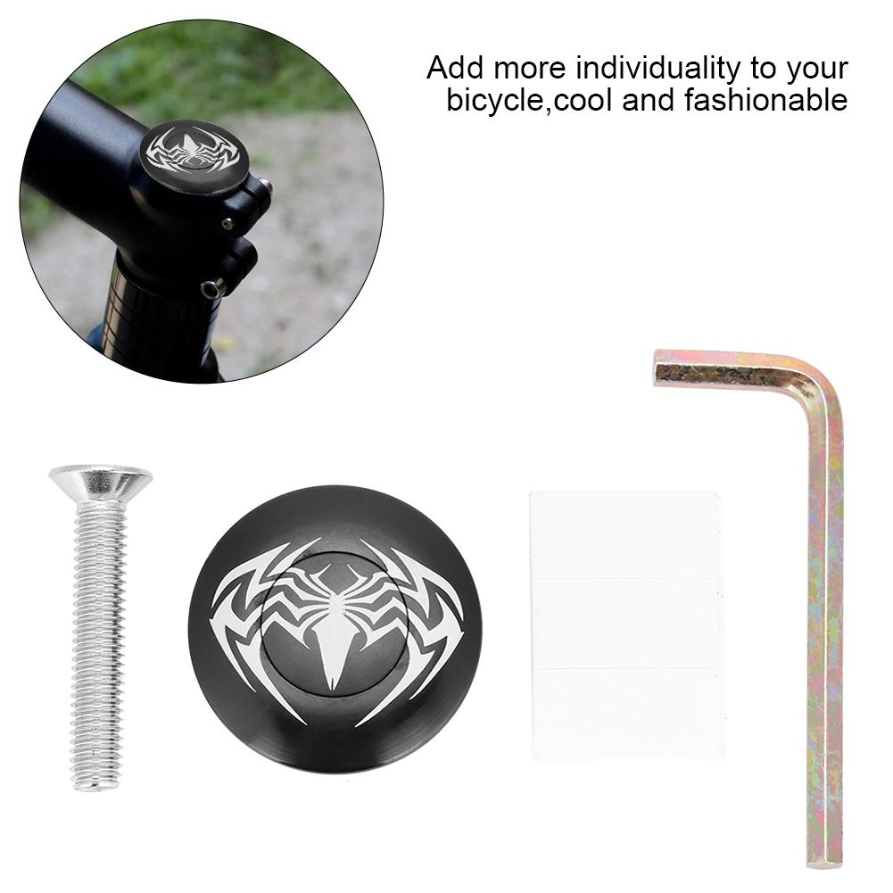 Siyah Örümcek Deseni Yuvarlak Dağ Bisikleti Gidon Boğazı Üst Kapağı Bisiklet Furş Takımı (Örümcek)