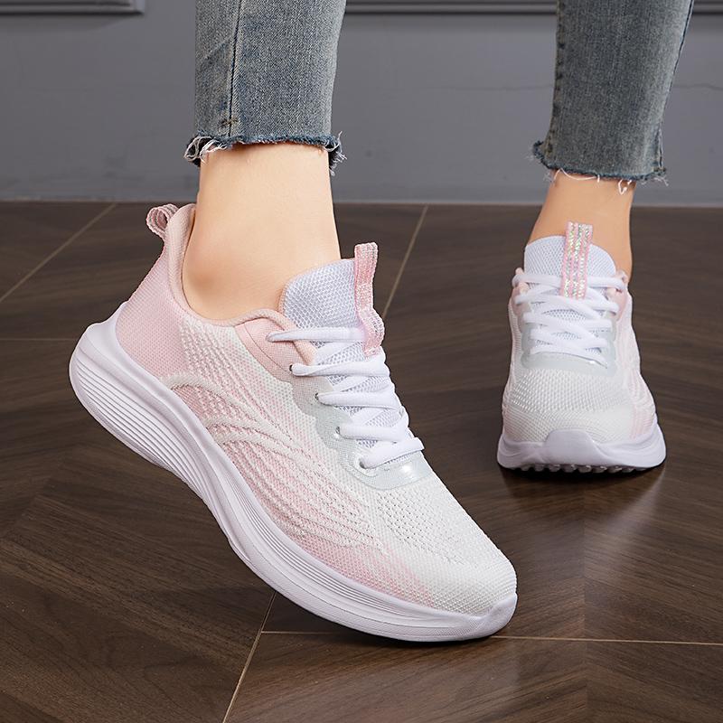 Running Shoes Women Thick-Soled Lightweight Mesh Outdoor Casual Sneakers Women Comfortable Soft Lace-Up Sports Shoes Women