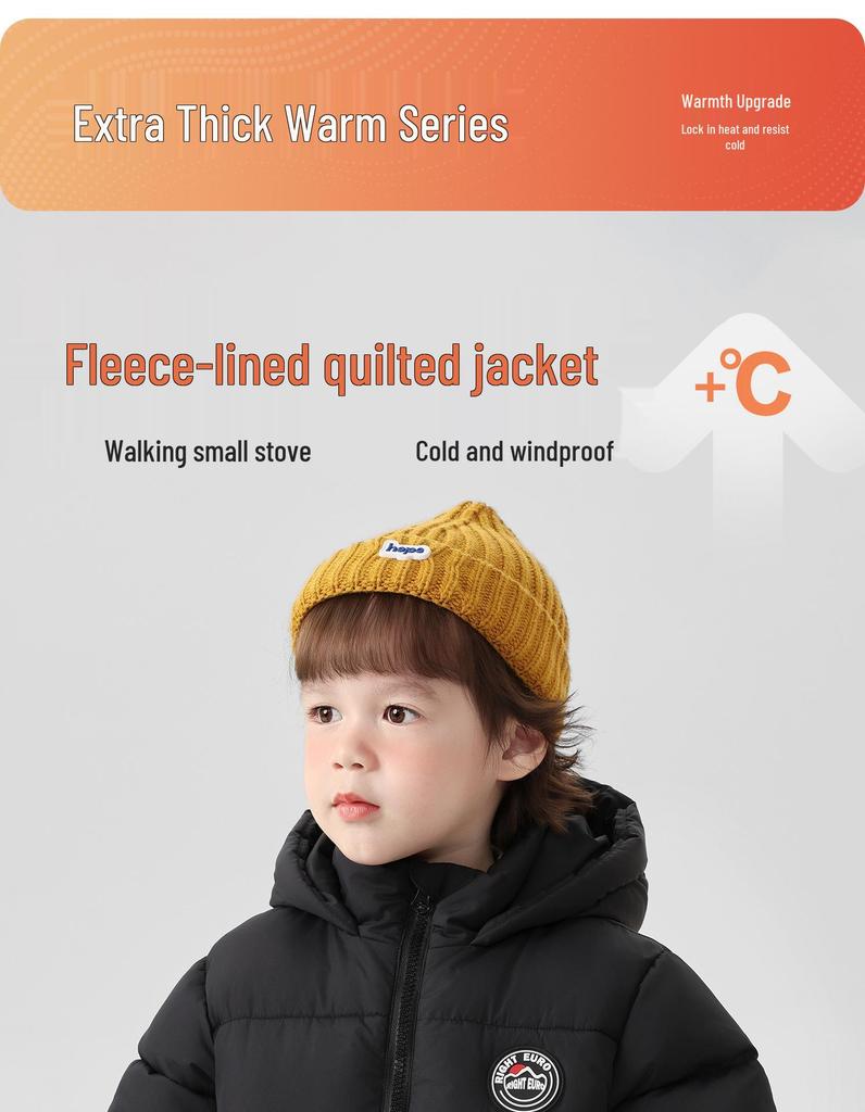 2025 Herbst/Winter Europäische Jungen Baumwoll-Steppjacke - Neuer Stil für Kleinkinder und Kinder