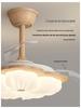 Retro French Creamy Ceiling Fan Light for Living Room, Dining Room, and Children's Bedroom