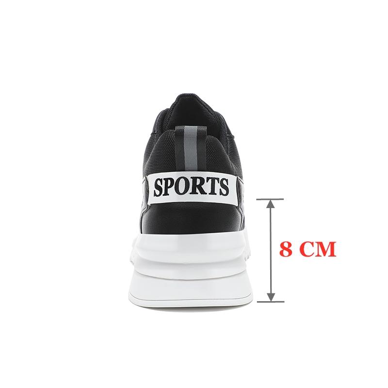 Men Elevator Shoes Heightening Shoes Height Increased Sneakers Insoles 8CM Breathable Man Sports Height Increasing Shoes Men