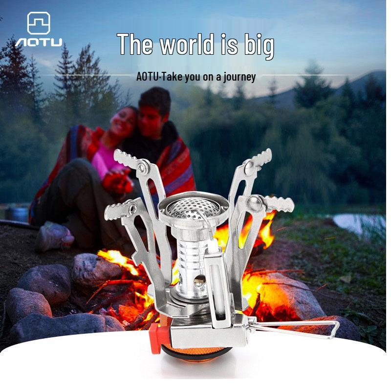 Portable Camping Stove with Electronic Ignition - Ideal for Picnics and Travel