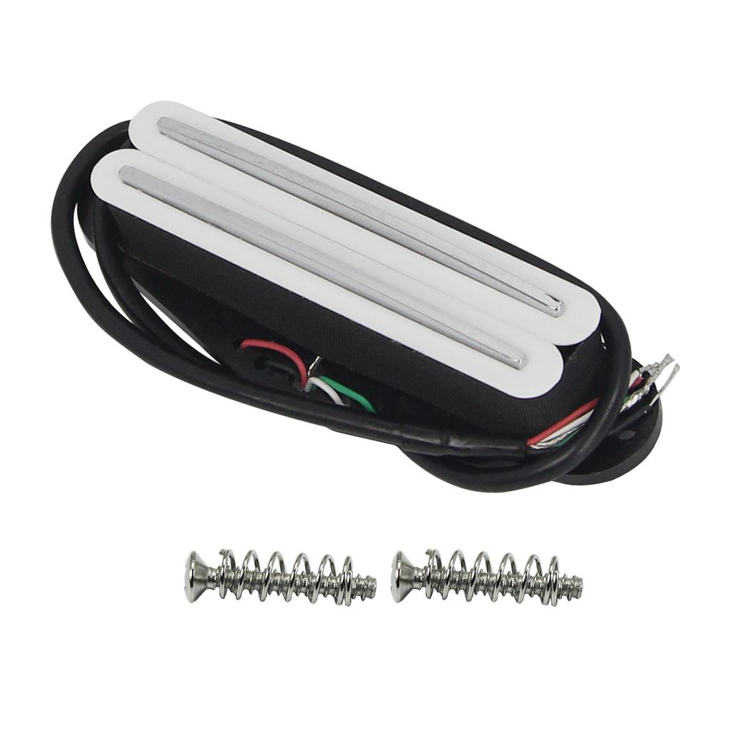 FLEOR 1PCS Electric Guitar Dual Rails Pickup Ceramic 4-Wires 9K Guitar Parts, Black/White/Cream Choose