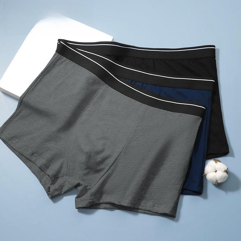 "Stollang Men's Pure Cotton Striped Boxers: Breathable & Comfortable Underwear for Middle-Aged & Elderly"