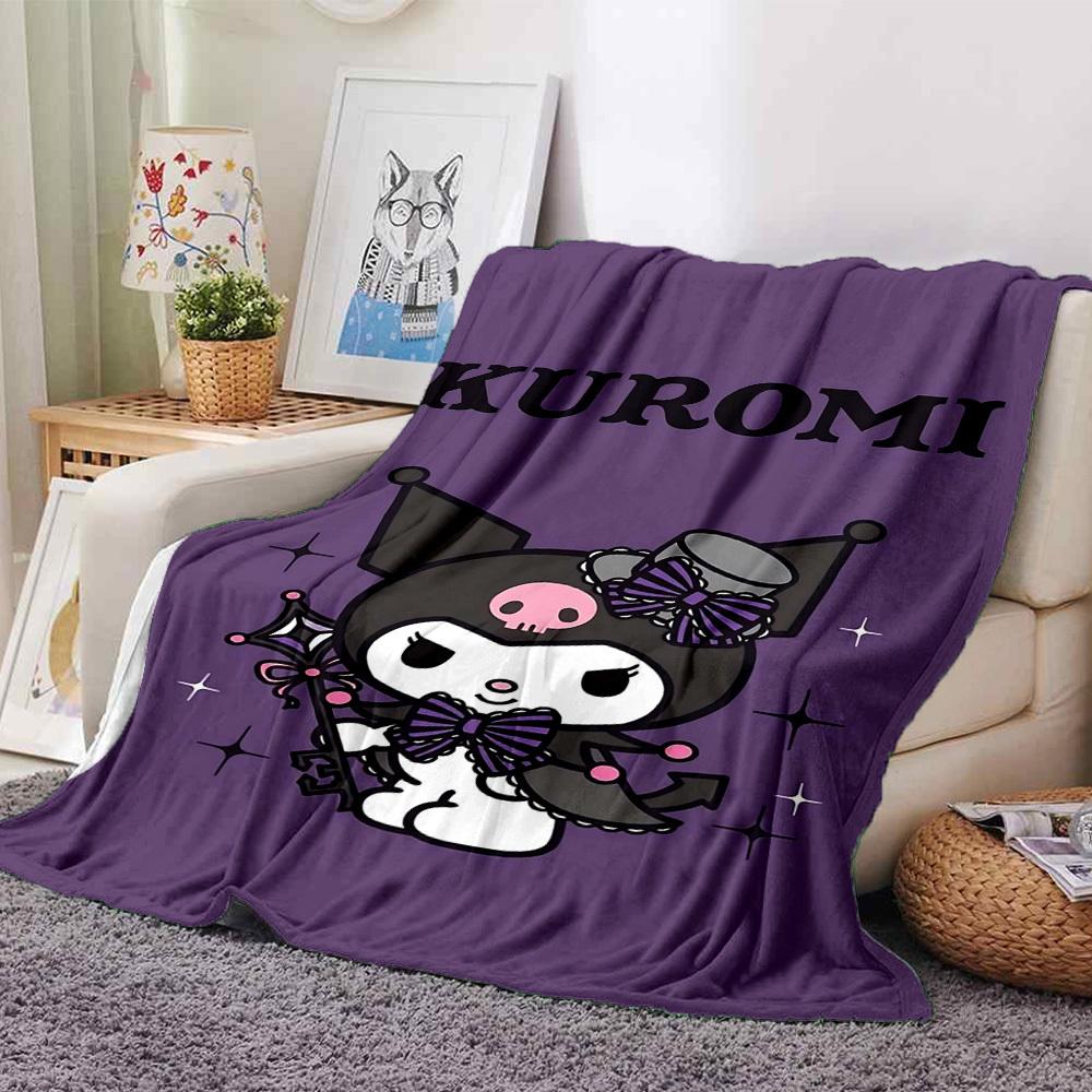 

1pc Kuromi Soft Flannel All-Season Throw for Home, Office, Outdoor UseDurable Comfort 100418 80cmx120cm(31inx47in)