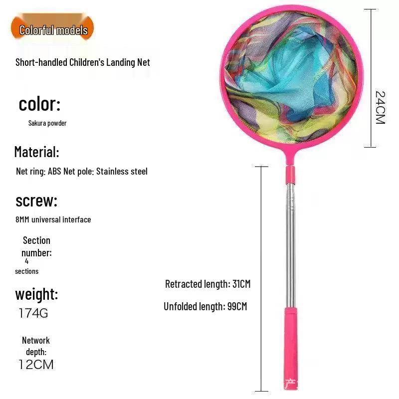 Portable Kids' Retractable Net for Catching Fish, Dragonflies, and Butterflies - Ideal Outdoor Insect Toy