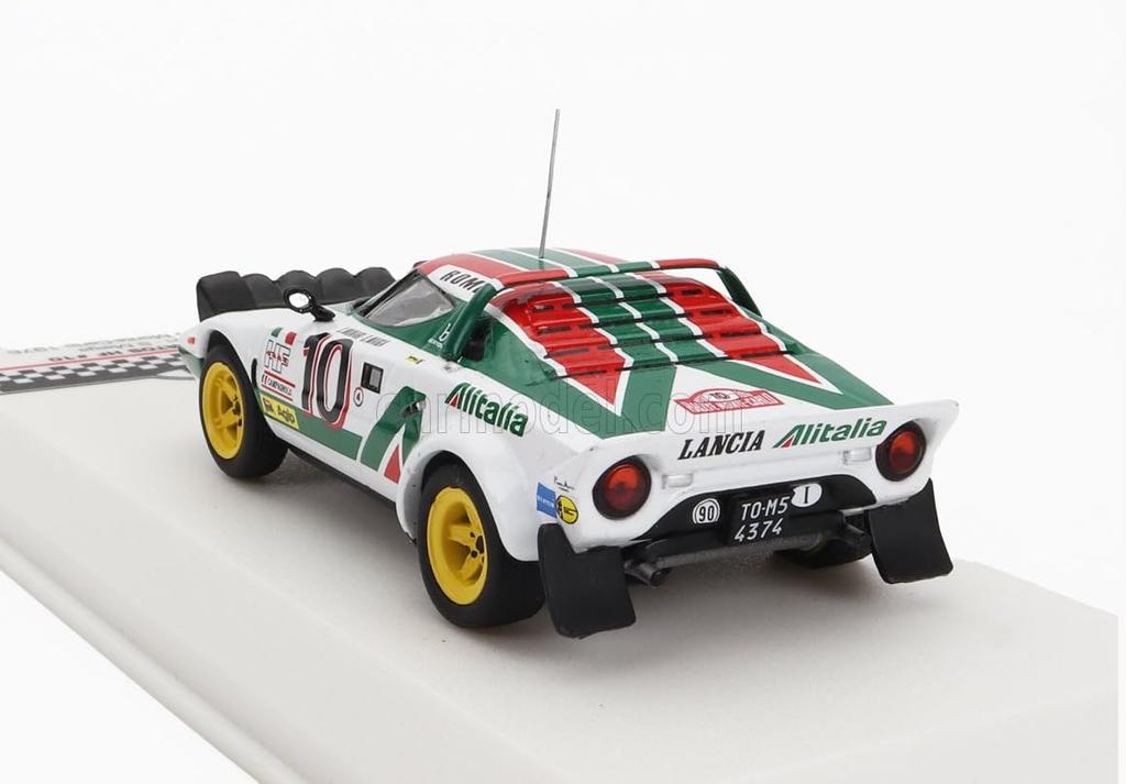 Ixo 1/43 Scale Lancia Stratos HF Alitalia Team #10 1976 Monte Carlo Rally Winner (Includes Figures: Sandro Munari and Silvio Maiga) [Parallel Import]