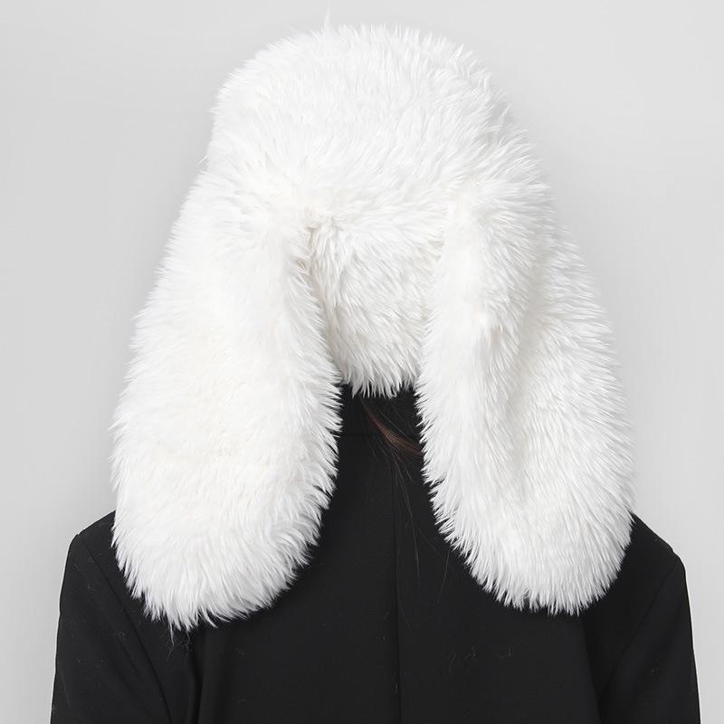 Sweet Rabbit Ear Plush Hat for Women - Winter Warm & Cold-Proof Beanie with Ear Protection