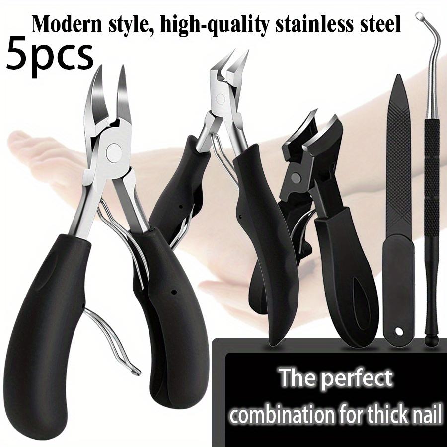 

Thick Nail Clippers Set 1/5pcs Modern Design Stainless Steel Nail File Concave Blade 2026