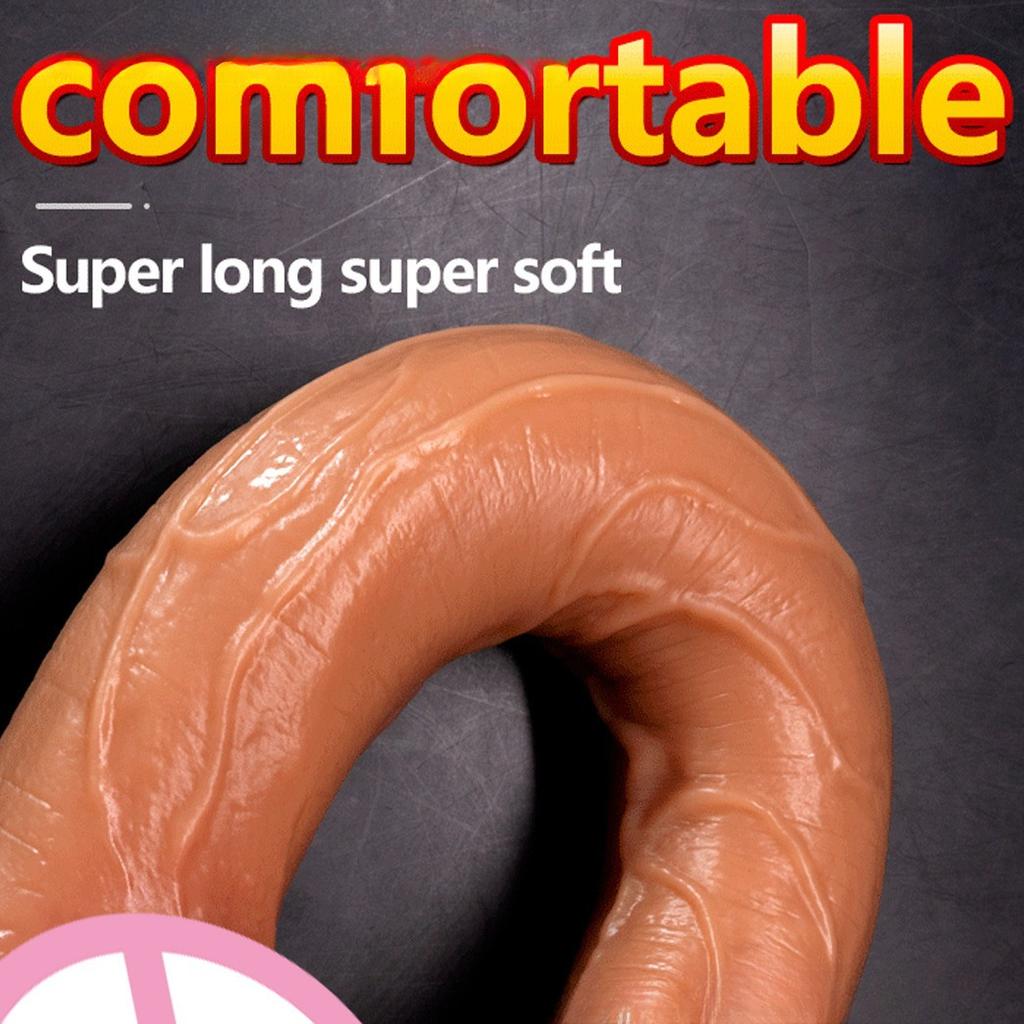 Extra-Large Realistic Dildo & Anal Plug Set - Dual-Use Manual Sex Toy for Women, Thick Body-Safe Silicone in Dark Coffee/Skin Tones
