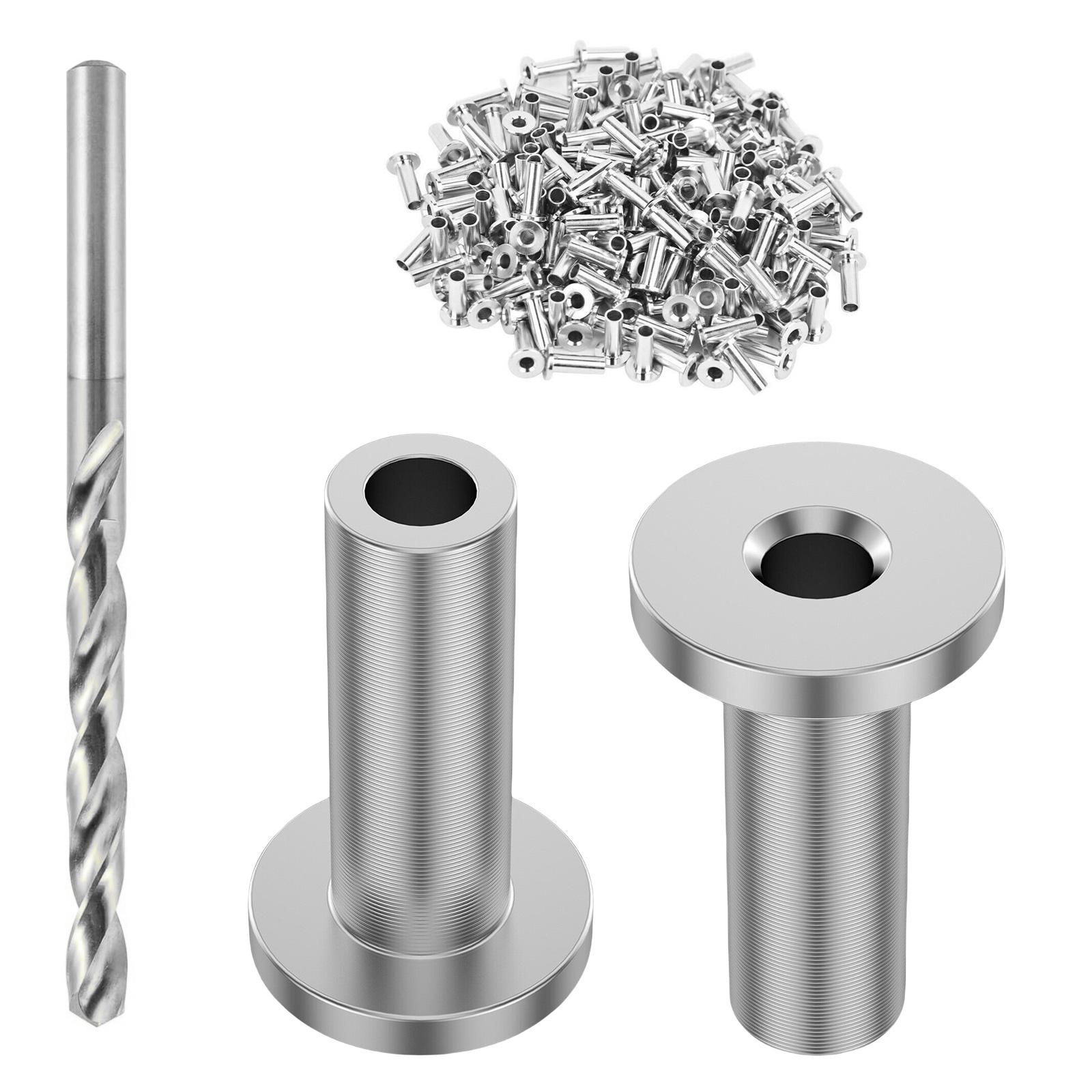 

100 set Steel Cable Railing Protector Sleeves Cable Railing Hardware Sleeves Simple Installation Suitable for Wood Posts L