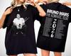 Bruno Mars The Romantic Tour Inspired Print Short Sleeve Cotton T-shirt 2026 Retro Pop Concert Men Women Tee Music Fan Gift