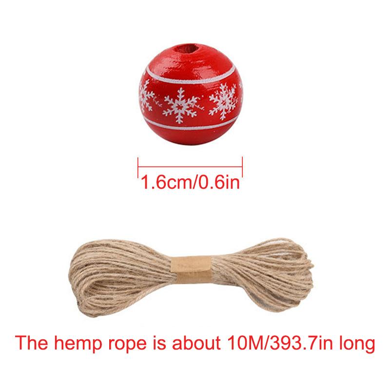 

Рождественский набор деревянных бусин, разноцветные рождественские декоративные бусины, ожерелье и браслет своими руками, декоративные деревянные бусины, аксессуары