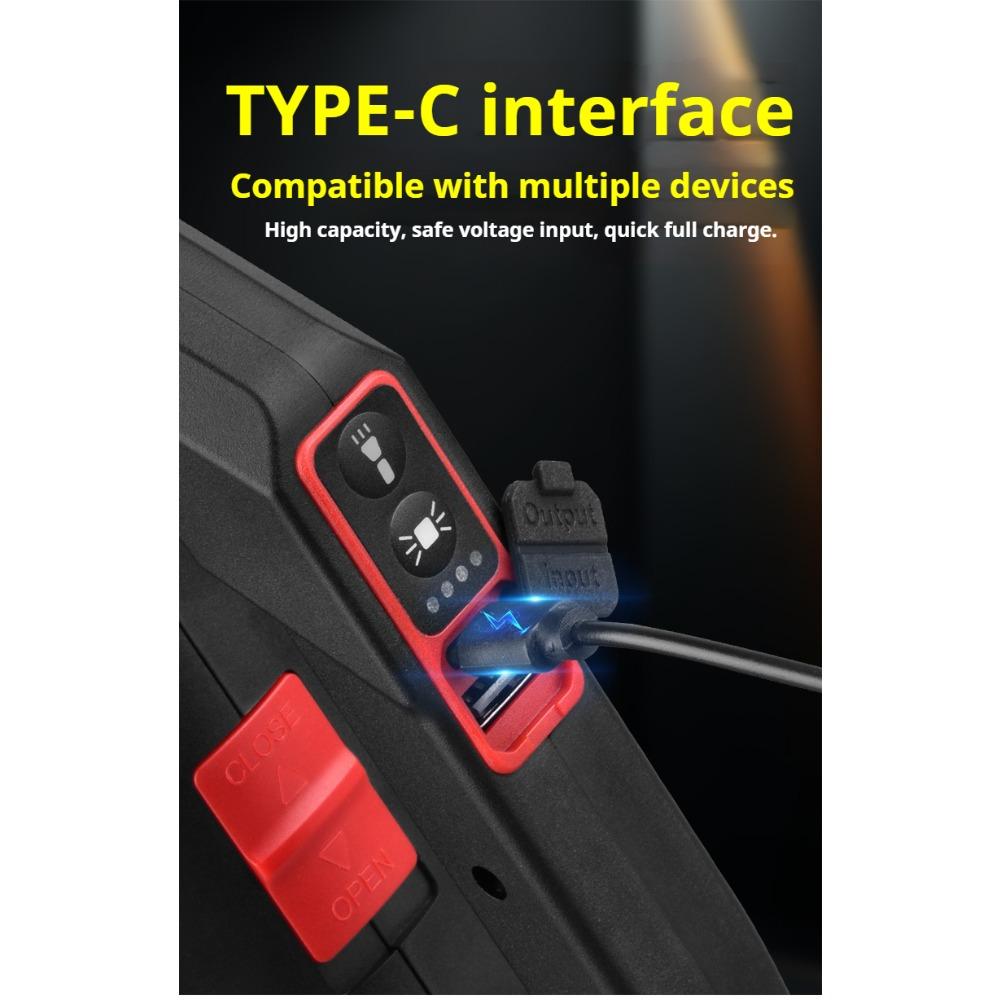 Multi Functional Flashlight Rechargeable Outdoor Searchlight USB Charging with Toolbox for Emergency Situations