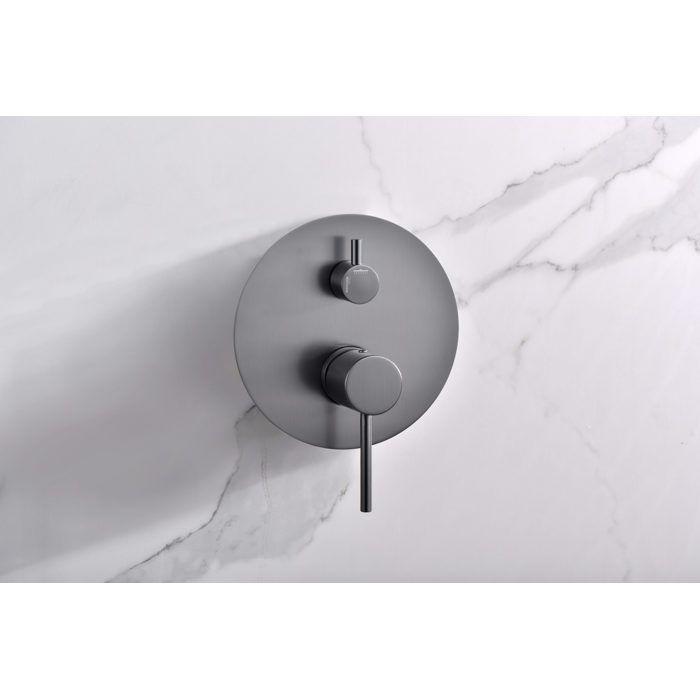 Ensemble de douche encastré avec mitigeur | Modèle MONZA | Couleur noir avec finition en métal noir gun
