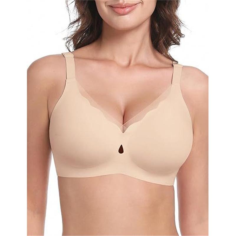 Plus Size Seamless Wavy Bra: Soft, Anti-Sagging Support, Sexy Lingerie for Women