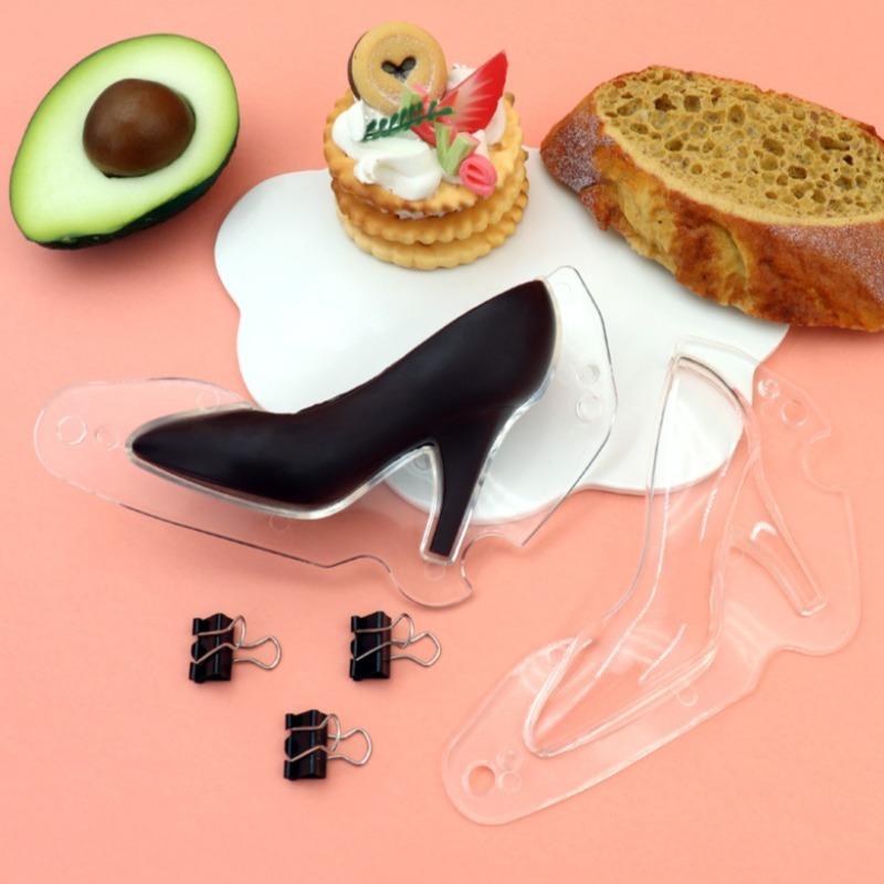 3D High Heel Schokoladenform Simulierter High Heel Kuchen Dekoration Küchen Backform Desktop High Heel Gips Dekorationsform