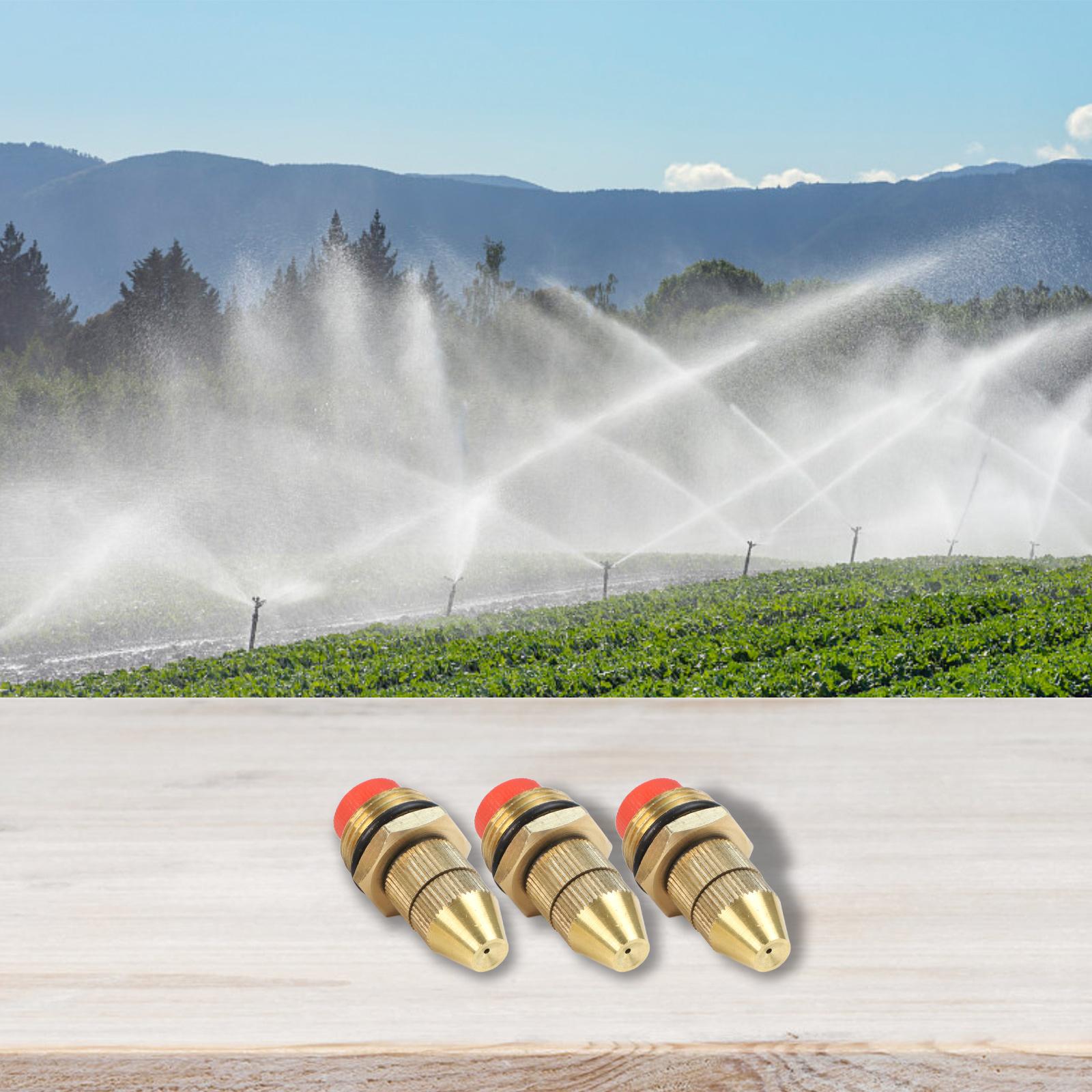 

Brass atomizing nozzles set of 3 12 inch for irrigation and cold protection adjustable coverage for agricultural use China Mainland