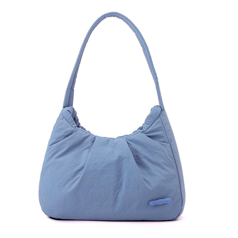 

Нишевая нежная плиссированная однотонная сумка подмышкой простая фактура повседневная универсальная сумка через плечо