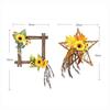Wooden Artificial Fake Sunflower Pendant Square Five-star Garland Sun Flower Wall Decoration Artific