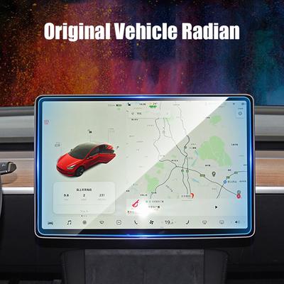 Protection d'écran en verre trempé pour console centrale Anti-reflets Anti-traces de doigts Pour Tesla Model 3/Y 2025 Film de protection HD Mat