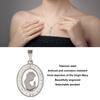 Virgin Mary Pendant Exquisite Carving   Steel Virgin Mary Jewelry for Men Women Daily Wear