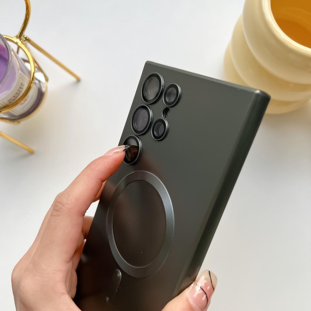 Samsung S24ultra Liquid Magnetic Suction Mobile Phone Case Suitable for S23plus Full Inclusive S22 Soft Shell Protective Case