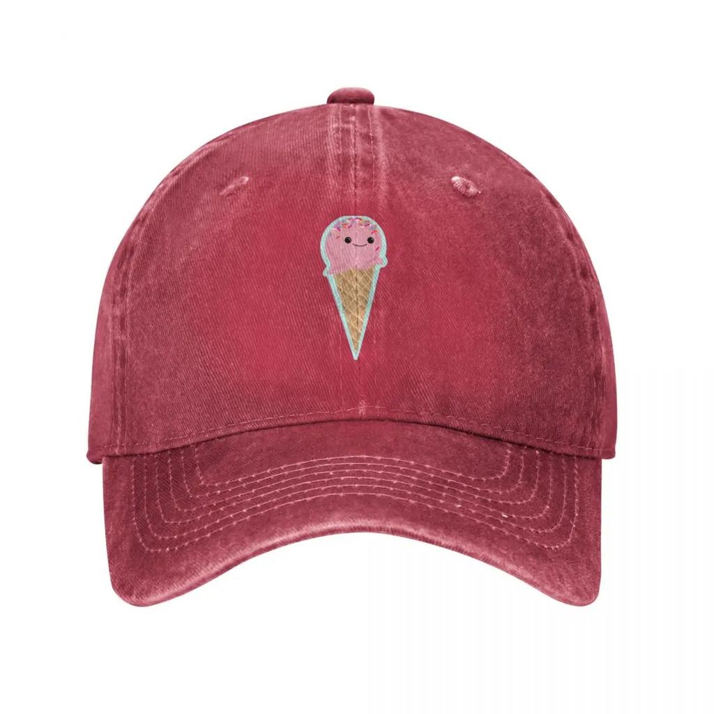 Cute ice cream cone Baseball Cap luxury Women cap tactical cap Golf Hat Unisex Sunscreen Unisexs Caps Womens