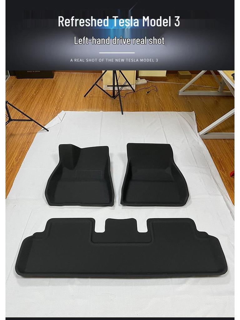 Eco-Friendly Waterproof XPE Car Floor Mats & Odorless Trunk Mat for Tesla Model 3/Y (L/R Drive)
