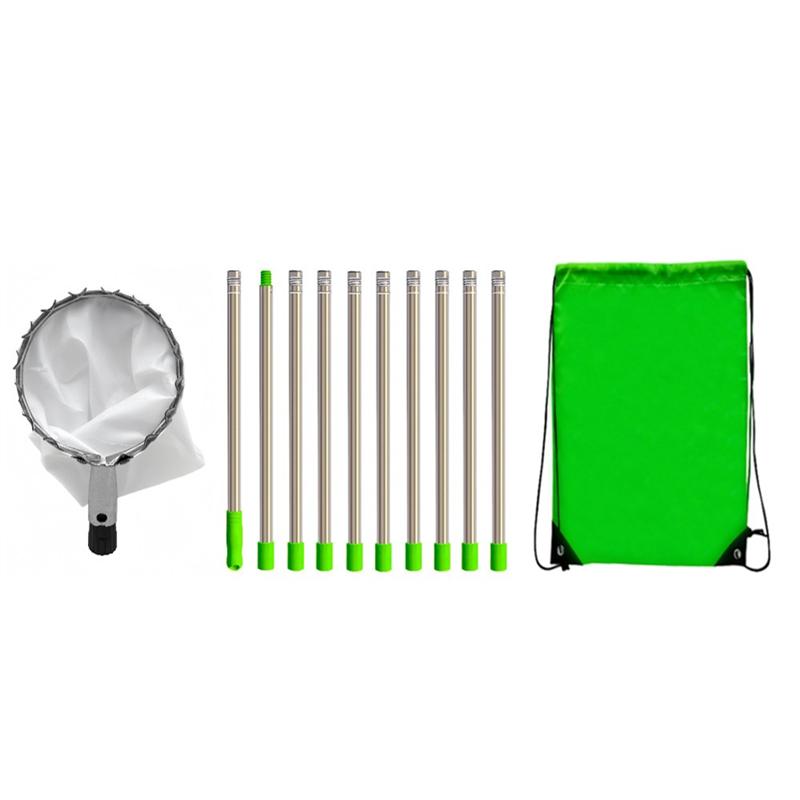 T02C!Fruit Picker Fruit Catcher Withtelescopic Pole Gardening Orchard Picking Tool Fruit Picker Tool