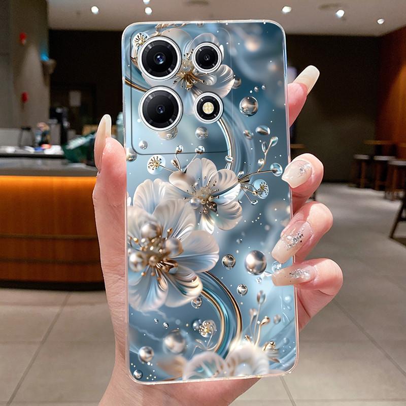 For Infinix Note 30 VIP Phone Case X6710 Clear Silicone Soft Cover For Infinix Note 30 VIP Fashion Flower Cases Note30 VIP Coque